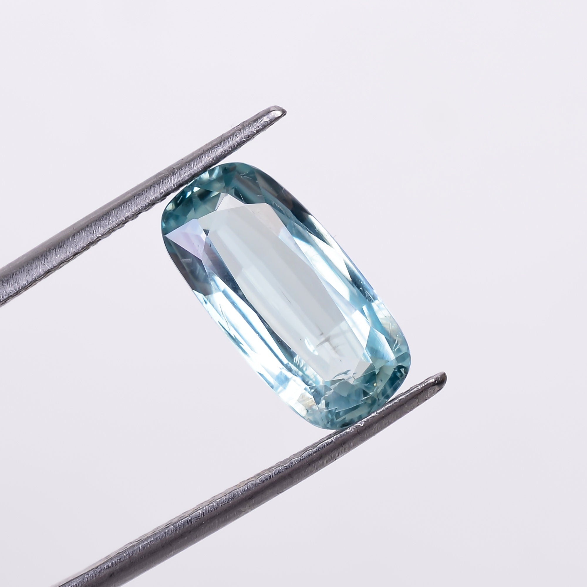 natural neon green kyanite radiant shape cut stone loose gemstone